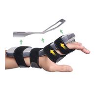 DrFinger Radial Nerve Palsy Splint for Wrist Drop, Adjustable Static Fingers Fixation Brace, for Crutch Palsy, Limp Finger, Mcp Arthroplasty, Stroke Hand Recovery - Fits Right & Left Hand