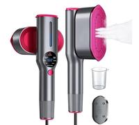 DRFLASH 1200W Steamer for Clothes, Handheld Garment Steamer with 160°C Smart LED Display & 7 Fabric Modes, 5s Fast Heat Up, 2-in-1 Rotatable Steam Iron for Home, Travel & School Uniform, UK Plug