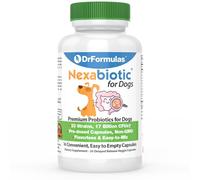 DrFormulas Probiotics for Dogs & Puppies Pets Diarrhea Treatment | Flavorless, Pre-dosed, 23 Premium Nexabiotic Probiotic for Pets with Saccharomyces Boulardii, Lactobacillus Acidophilus, 30 Doses