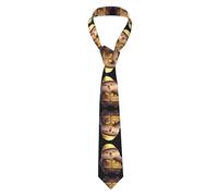 DRGFCXE Builder Beaver Men's silk tie, business wedding party matching tie, soft fabric, classic size 4.76FT, suit tie, Bow tie, Conference tie, Printed tie