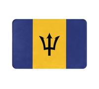 DRGFCXE Flag of Barbados Outdoor Indoor Entrance Doormat Floor mat 16x24in Rubber Non-Slip Mat for Bathroom Shower Kitchen Garage Modern Decor