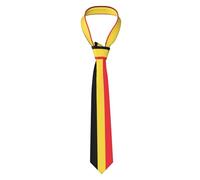 DRGFCXE Flag of Belgium Men's silk tie, business wedding party matching tie, soft fabric, classic size 4.76FT, suit tie, Bow tie, Conference tie, Printed tie