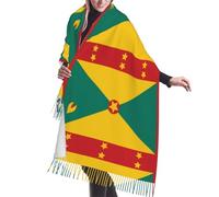 DRGFCXE Flag of Grenada Cashmere tassel scarf WomenScarf Wrap Shawl Lightweight Women's Fringed Lace Scarf Vintage scarf Fall Winter Fringed Shawl