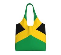 DRGFCXE Flag of Jamaica Canvas Tote Bag Commuter Shoulder Bag Women's Bags Reusable canvas bag Travel Open Top Tote Bag Suitable for ladies shopping