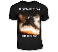 Drgodjj Men's Those Damn Crows Murder and The Motive T Shirt Black
