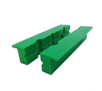 Drhomeam 1 Pair Vise Jaw Pads 4" 5" 6" Magnetic Vice Jaw Covers Protectors with Multi-Groove Design Soft Jaws for Bench Vise Jaw Covers for Woodworking Plumbing(5inch green)