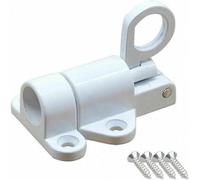 Drhomeam Aluminium Alloy Door Latch Sprung Loft Hatch Lock Self-Closing Door Spring Bolt Automatic Door Lock Spring Bolt Latches For Doors (White)