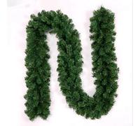 Drhomeam Christmas Garland Decoration, 2.7M Artificial Green Christmas Garland Wreath Christmas Pine Tree Rattan Decor Stair and Table Decoration Indoor & Outdoor Decoration(2.7M 160Heads)
