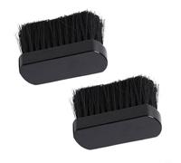 Drhomeam Fireplace Stove Brush with Wooden Handle Round Shape Brush Head Replacement Brush Head Refill Fireplace Cleaning Brush Tools Kit for Home(2PCS)
