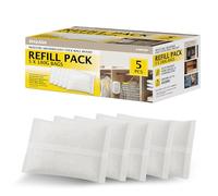 Dri Aire 5 * 180G Refill Bag Compatible With Premium Moisture Absorber Easy Stick Wall Mount Helps Prevent Damp Mould And Condensation Fast Moisture Absorption