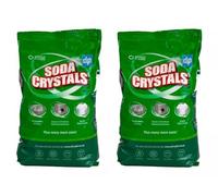 Dri Pak Soda Crystals 1kg - Natural Multi-Purpose Household Cleaner, Laundry Booster & Degreaser - Eco-Friendly Water Softener, Odour Neutraliser, Sink & Drain Unblocker Green - 2 Pack