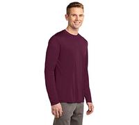 Dri-Tek Big & Tall Long Sleeve Moisture Wicking Athletic T-Shirt - red - XXL Tall