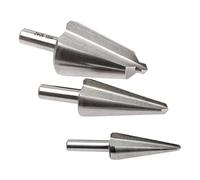 Driak 3pcs 16-30.5mm,5-20mm,3-14mm HSS Taper Power Drill Bit Umbrella Step Drill Set Cone Chamfer Cutter