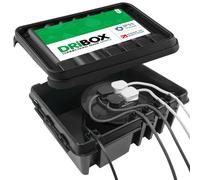DRiBOX - Large Black IP55 Weatherproof Outdoor Electrical Connection Box 40 x 31 x 14.5cm - Power Cord Enclosure for Christmas Lights, Timers, Extension Cables, Leads, Reels, Transformers (2 Boxes)