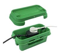Dribox Small Ip55 Green Weatherproof Outdoor Electrical Power Cord Connection Box Enclosure 25.5 X 14.1 X 10.2Cm