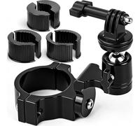 Drieaco UTV Aluminum Action Camera Clamp Mount Holder Fits for GoPro Hero 13 12 11 10 9 8 7 6 5 4 3 DJI Osmo Arlo Akaso EK7000 Insta360 Cams, 1-2" Roll Bar Clamps for SXS Polaris Ranger Can-Am CF Moto