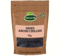 Dried Ancho Chillies 1kg by Hatton Hill | Whole Rich, Smoky Peppers for Bold Flavours, Mexican Cuisine