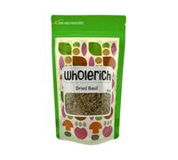 Dried Basil 50g | Wholerich Foods | Aromatic Sweet Basil Leaves for Cooking, Pasta, Pizza, Sauces & Mediterranean Dishes