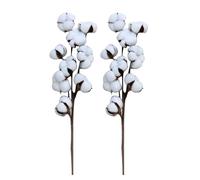 Dried Cotton Bouquet - Natural Cotton Stem Decoration, Rustic Floral Arrangement | Vintage Farmhouse Table Decor, Wedding Cotton Centerpiece, Cotton Flower Bunch, Home Decor Gift