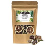 Dried Dehydrated Dried Lime Slices Wheels | 17+ Servings | 100% Natural | Dry Lime for Garnishing Cocktails, Cooking, Baking, Wreaths Drinks | Citrus Fruit Slices | 40 Grams, 1.4 Oz | Drink Botanicals