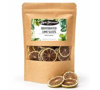 Dried Dehydrated Dried Lime Slices Wheels | 40+ Slices | 100% Natural | Dry Lime for Garnishing Cocktails, Cooking, Baking, Wreaths Drinks | Citrus Fruit Slices | 40 Grams, 1.4 Oz | Drink Botanicals