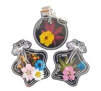 Dried Flower Bookmark Kit - 20 Piece, Transparent PP Craft Set, Pressed Flowers Lamination Sheets, Handmade Reading Accessory Pack, Creative Scrapbook Embellishment Bundle | Home School Reader