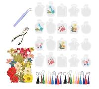Dried Flower Bookmark Kit | Large Size Clear Bookmarks Specimen Bookmark,Beautiful Page Maker Handmade for Projects School Scrapbook Friends Parties Mothers