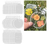Dried Flower Bookmark Maker, Transparent DIY Pressed Flower Glassware Stickers for Home Craft Reading Scrapbook (90)