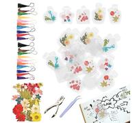 Dried Flower Bookmarks - Handmade Dried Flower Bookmark Kit - Beautiful Page Maker Handmade for Projects School Scrapbook Friends Parties Mothers