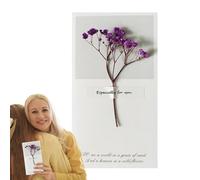 Dried Flower Card - 3D Pop Up Bouquet, Floral Crafts, Exquisite Envelope Included, Retro Design, Personalized Sincere Message | Handmade Greeting Card for Celebration