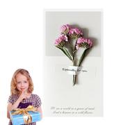 Dried Flower Cards,Flower Greeting Cards,Dried Flowers Teacher's Day Greeting Cards | Mother's Day Cards, Invitation Card, Thank You Card