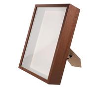 Dried Flower Photo Frame Wooden Shadow Box with Acrylic Window | A4 Size, Walnut Tone Finish, Simple Style, for Botanical Art and Pressed Blooms in Rooms
