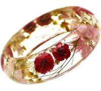 Dried Flower Resin Bracelet Bangle Hypoallergenic Material, Handcrafted Craftsmanship, Exquisite Detail Women, Dried Daisy Clover Resin Bracelet, Floral Jewelry Suitable for Daily Wear and