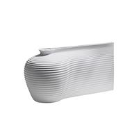 dried flower vase Modern Geometric Resin Vase Minimalist Flower Arrangement Container Creative Room Dining Table Top Center Decoration, Office(White)