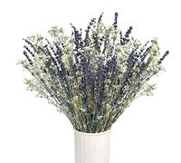 Dried Flowers - 43CM Dried Flowers Bouquet for Vase, Dried Lavender Gypsophila Flowers Decor Table for Wedding, Home, Valentines Day, Floral Arrangement, Baby Shower Decorations