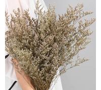 Dried Flowers Bouquet, Dry Caspia Flower Bundle, Floral Lavender, Babys Breath Artificial Flowers Arrangements for Wedding Decor, Door Wreath, Home Party Table Vase Decoration (Natural, 17'')