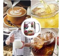 Dried Flowers Glass Cups - Flower Cup, Cup Coffee Dried Flower Double Wall Mug | Beverage Glasses Mug Cups for Cappuccino Milk Juice Cold Drinks