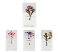 Dried Flowers Greeting Cards, Creative Teacher's Day Dry Flower Cards, Decorative Flower Cards, Handmade Greeting Cards Invitation Card Signature Cards Travel Thank You Card
