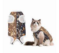 Dried Flowers on The Wall Recovery Suit for Dogs Cats After Surgery, Soft Cotton Post-Surgery Suit for Male and Female Pet