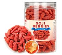 Dried Goji Berries 220g Raw Sun-Dried Whole Fruit Hand-Picked Large Gogi Berry Wolfberry Flavor for Tea Drinks Snacks & Beverages