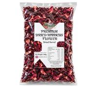 Dried Hibiscus Flower Loose Leaf Tea, Pure Sorrel Hibiscus Sabdariffa, 500g | Whole Hibiscus Plant Petals, Loose Hibiscus Flower Leaves for Brewing and Infusions, Tangy Taste, Enjoy Hot or Cold