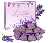 Dried Lavender Scented Sachets, Lavender Filled Bags Wardrobe Freshener, Natural Fragrance, Pack of 20, for Moth Proof, Pillow, Bedroom