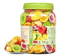 Dried Mixed Fruit Crisps, 500 g Jar, Kiwi Apple Strawberry Fig Snacks | Crispy fruit slices for lunch boxes, office snacking, sharing bowls, trail mix, yoghurt and dessert toppings