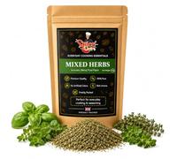 Dried Mixed Herbs 1kg | Basil, Oregano, Thyme & Marjoram | No Artificial Colours | Herb Spice Mix | Italian Seasoning for Pasta, Pizza, Chicken & Vegetables, Fine Sprinkle for Consistent Food Coverage