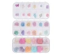 Dried Nail Flower Set, Manicure Dried Plants, DIY Nail Art Decoration Accessories with 36 Colorful Petals, Lace Flower Flower Five Petal Flower for Salon Home Use, Re