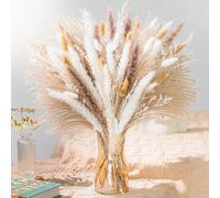 Dried Pampas Grass Decor, 85 Stems Pampas Grass Contains Bunny Tails Dried Flowers, Reed Grass Bouquet For Boho Flowers Home Decor
