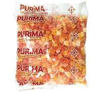 Dried Papaya 1kg - Dry Diced Chunks & Pieces Sweetened with Added Sugar - Dehydrated Tropical Exotic Fruit Crystallised Dice Core Cubes Sweet Candied Snack - Large Bulk Bag for Humans - Vegan PURIMA