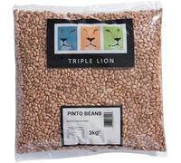 Dried Pinto Beans 3kg - Pack of 4 (Total 12kg) - Triple Lion Whole Pinto Beans for Cooking, Soups & Bulk Catering