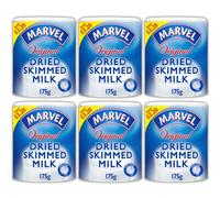 Dried skimmed milk powder Marvels, Less than 1% Fat, Healthy diet option (6x175g)