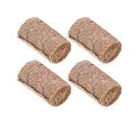 Dried Straw Grass Bundles Farmhouse Miniature Decoration Doll House Farm Scene Display Accessory Safe For Kids Play 4pcs Miniature Straw Grass Craft Supply